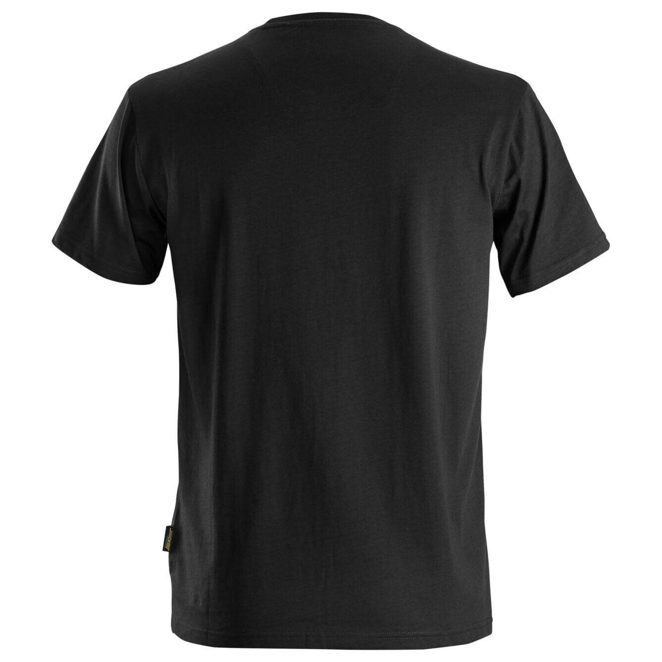 Snickers 2526 AllroundWork T Shirt Organic Cotton Black back #colour_black