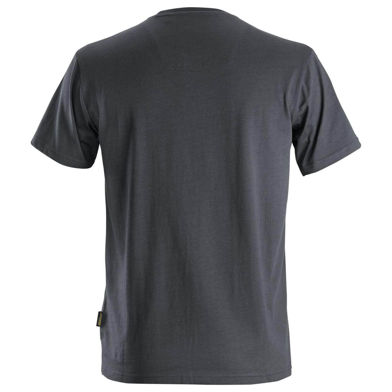 Snickers 2526 AllroundWork T Shirt Organic Cotton Steel Grey back #colour_steel-grey