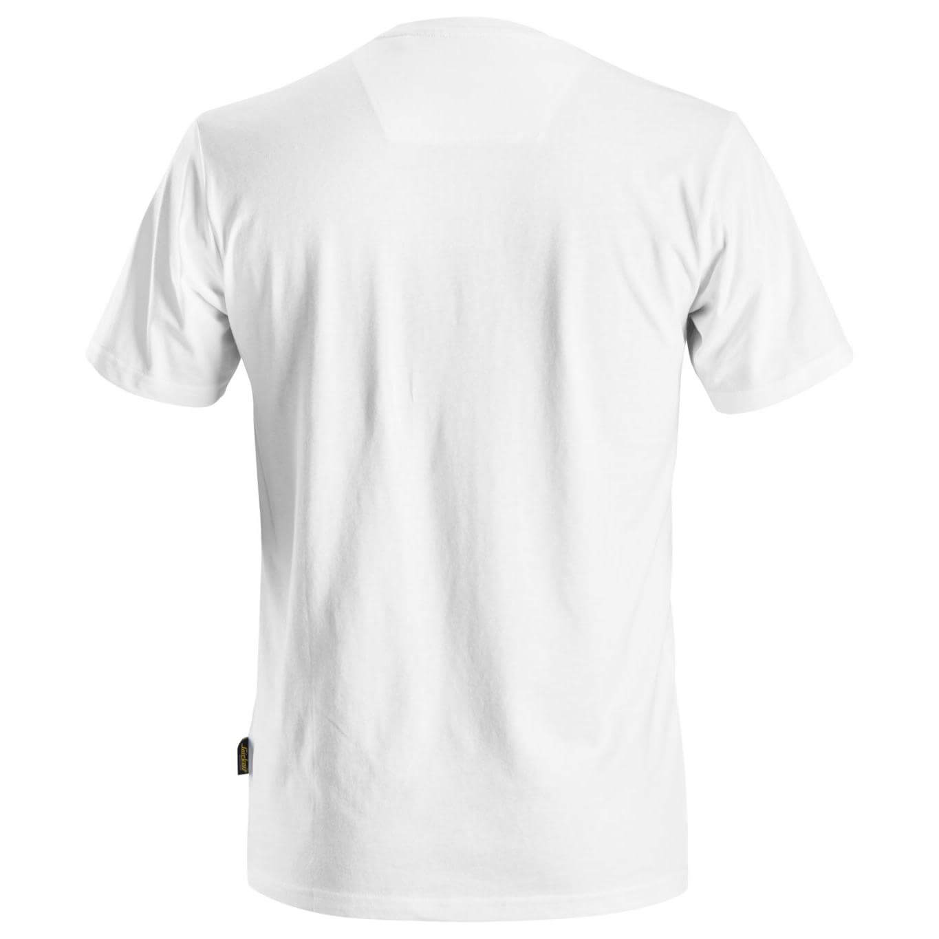 Snickers 2526 AllroundWork T Shirt Organic Cotton White back #colour_white