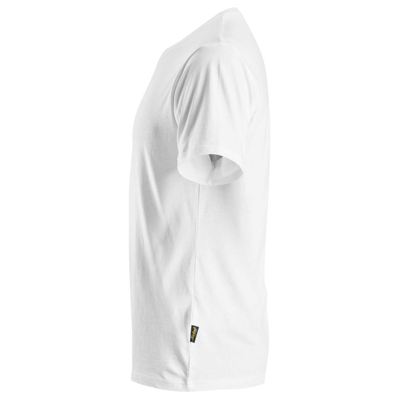 Snickers 2526 AllroundWork T Shirt Organic Cotton White left #colour_white