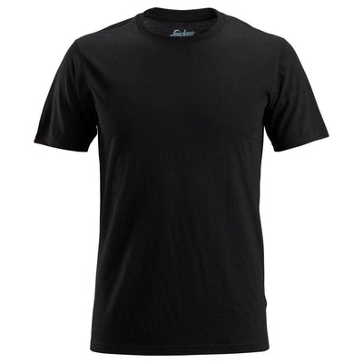 Snickers 2527 AllroundWork Wool T Shirt Black Main #colour_black
