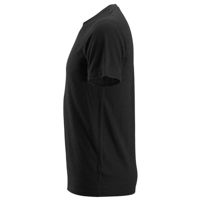 Snickers 2527 AllroundWork Wool T Shirt Black left #colour_black