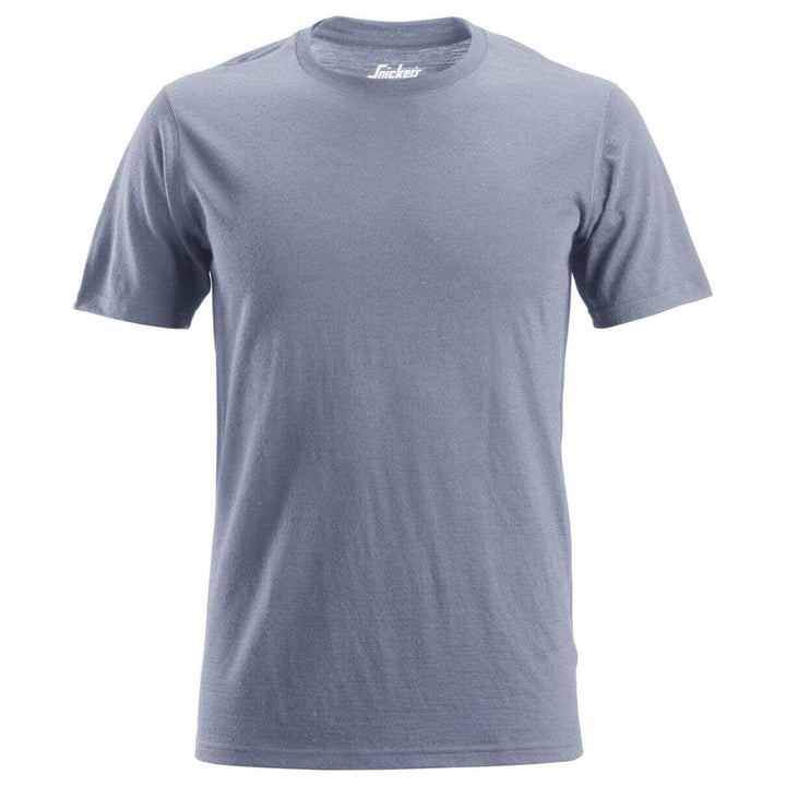 Snickers 2527 AllroundWork Wool T Shirt Dark Blue Melange Main #colour_dark-blue-melange