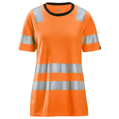 Snickers 2537 Womens Hi Vis T Shirt Class 2 Hi Vis Orange Main #colour_hi-vis-orange