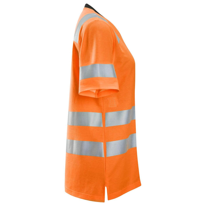 Snickers 2537 Womens Hi Vis T Shirt Class 2 Hi Vis Orange right #colour_hi-vis-orange