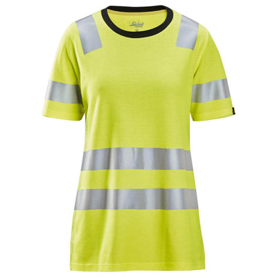 Snickers 2537 Womens Hi Vis T Shirt Class 2 Hi Vis Yellow Main #colour_hi-vis-yellow
