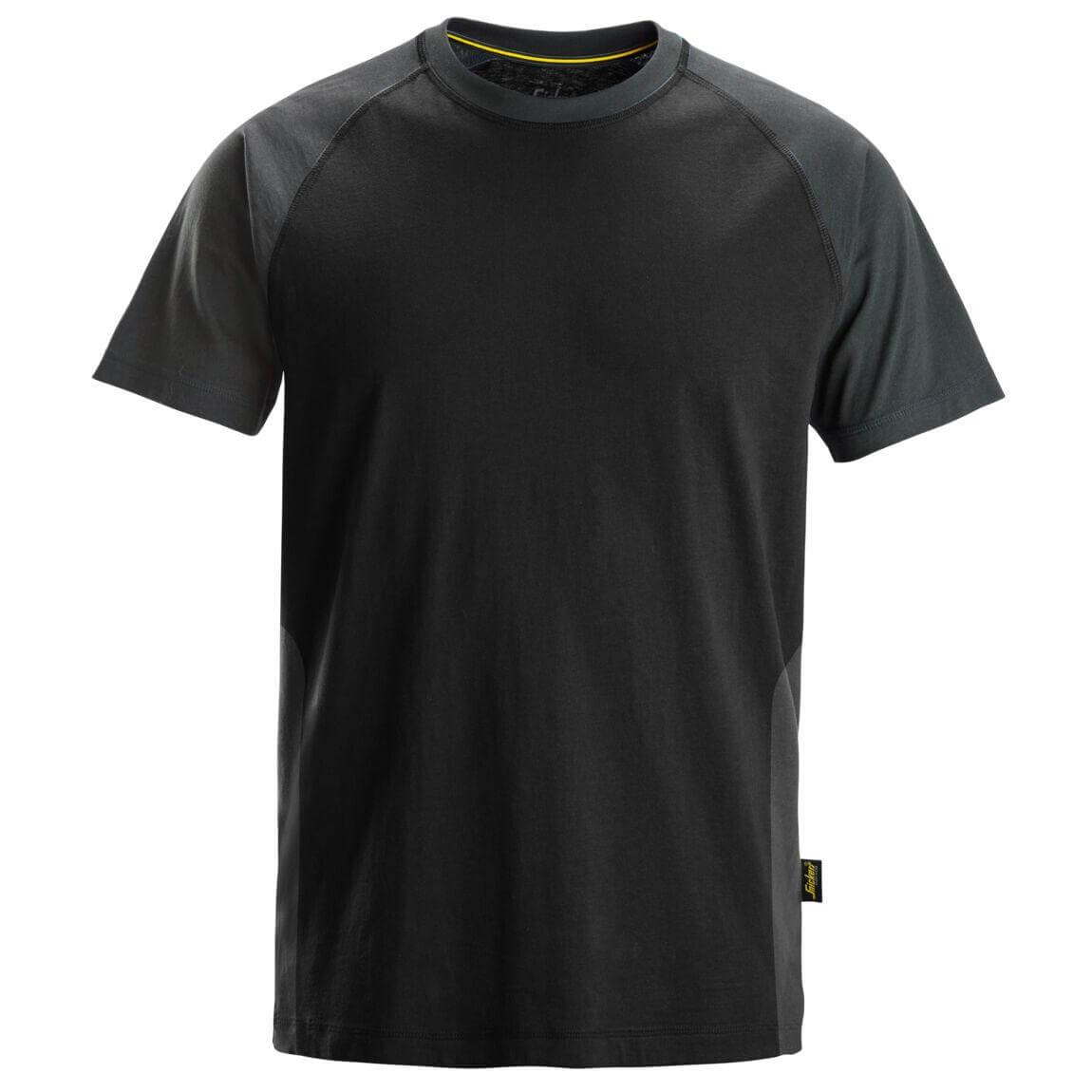 Snickers 2550 Two Coloured T Shirt Black Steel Grey Main #colour_black-steel-grey