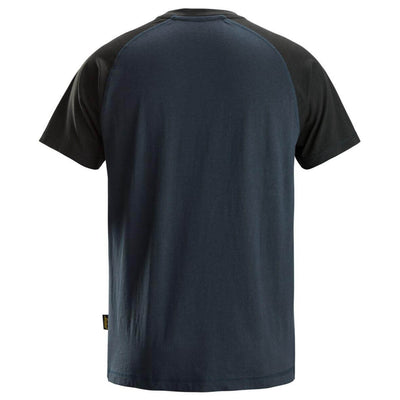 Snickers 2550 Two Coloured T Shirt Navy Black back #colour_navy-black