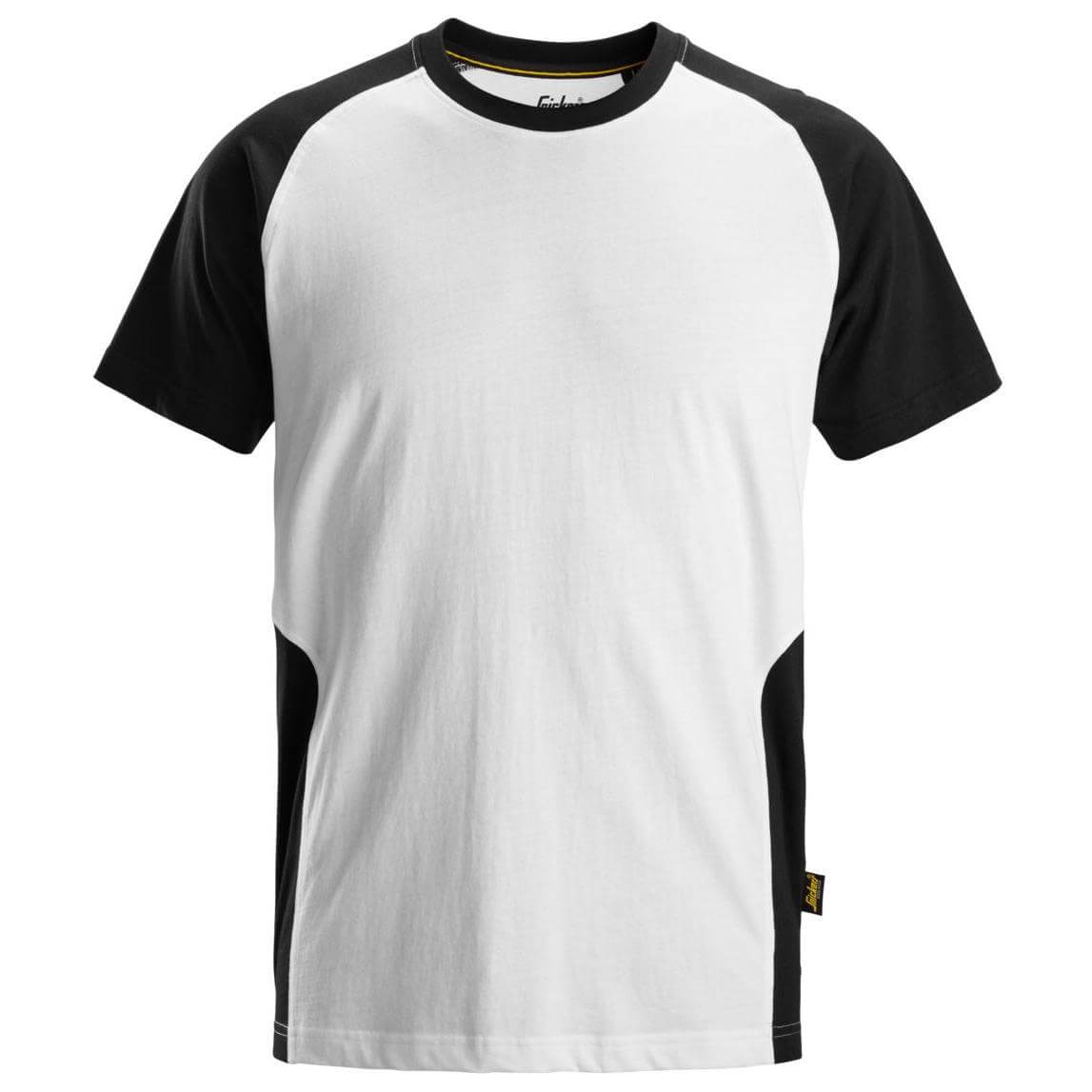 Snickers 2550 Two Coloured T Shirt White Black Main #colour_white-black