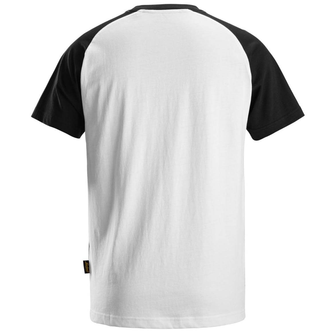 Snickers 2550 Two Coloured T Shirt White Black back #colour_white-black