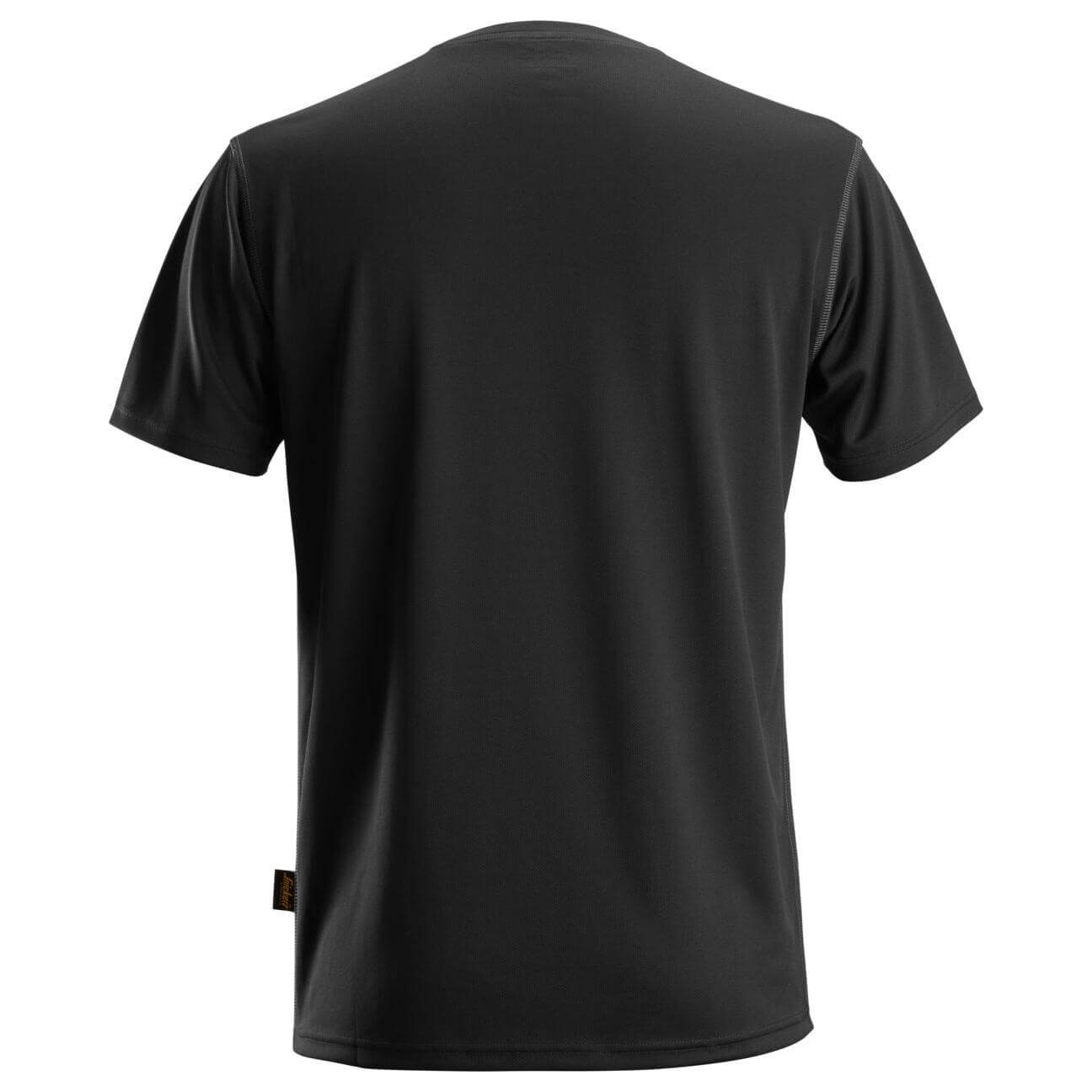 Snickers 2558 AllroundWork Anti Odour Moisture Wicking T Shirt Black back #colour_black
