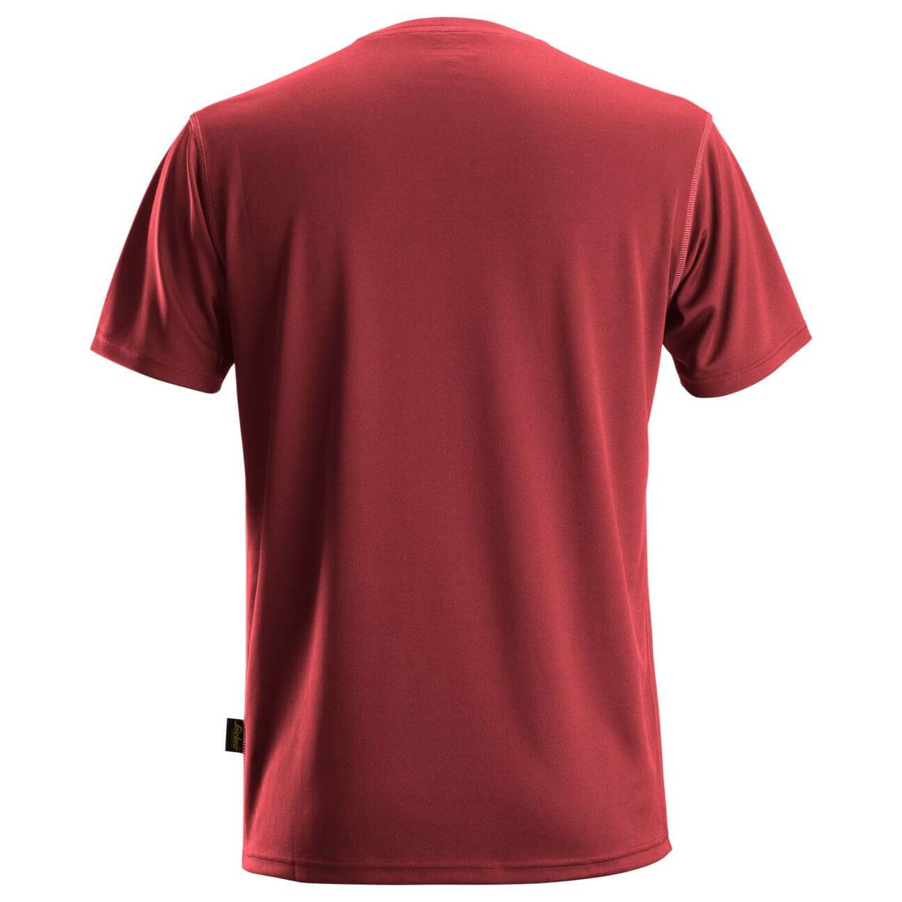 Snickers 2558 AllroundWork Anti Odour Moisture Wicking T Shirt Chili Red back #colour_chili-red