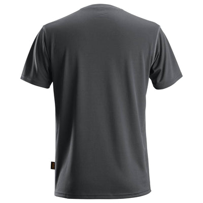 Snickers 2558 AllroundWork Anti Odour Moisture Wicking T Shirt Steel Grey back #colour_steel-grey