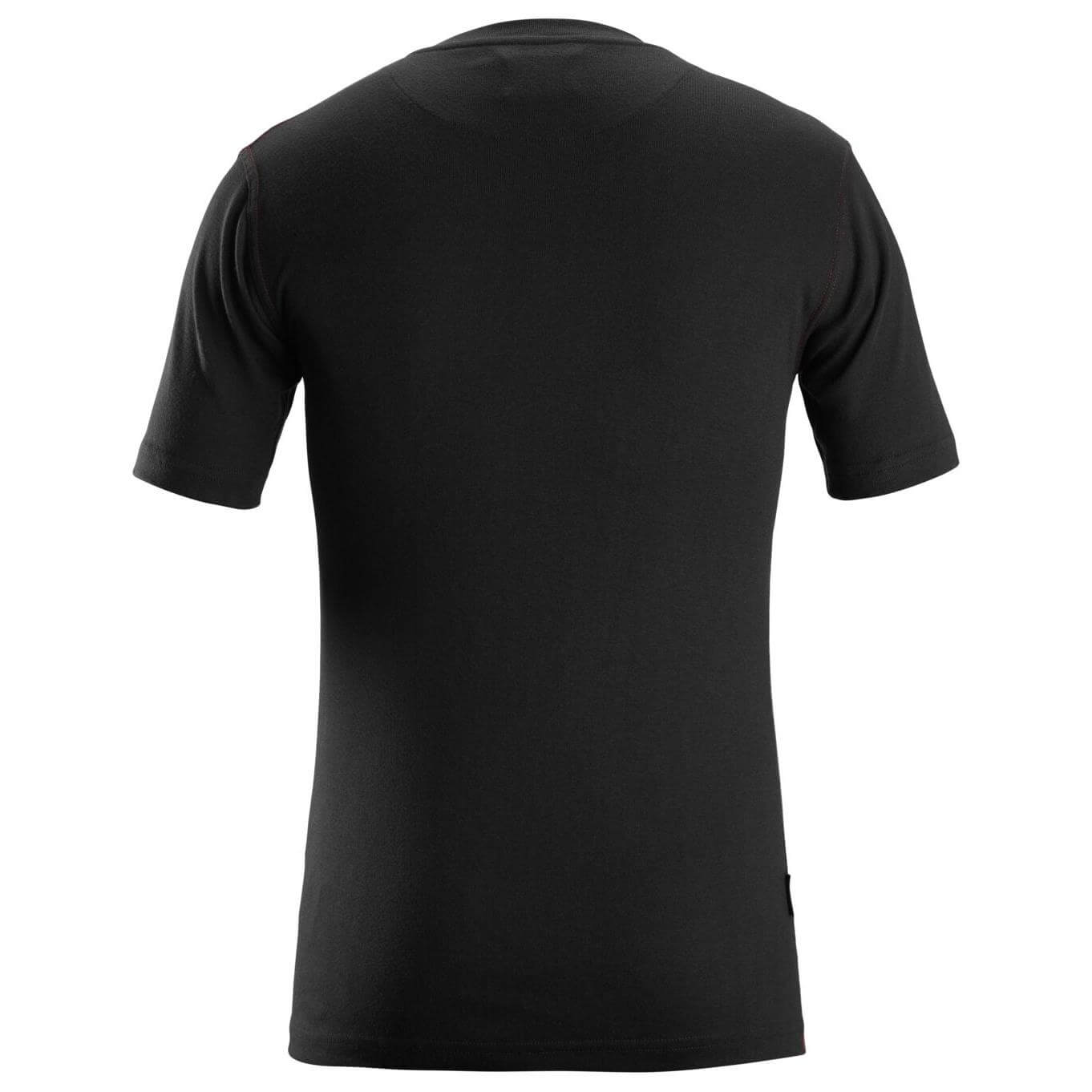 Snickers 2563 ProtecWork Short Sleeve Crew Neck Shirt Black back #colour_black