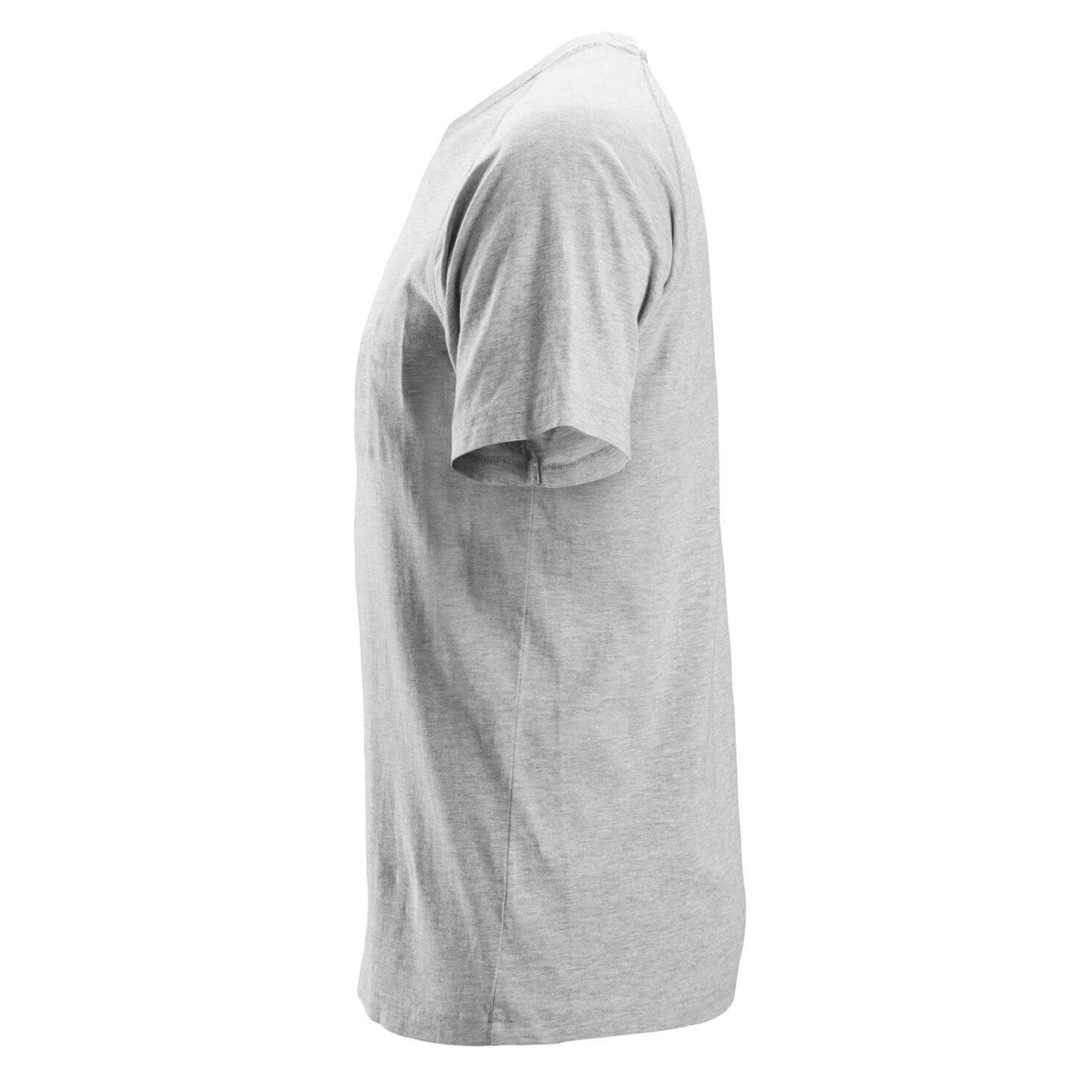 Snickers 2580 Logo T Shirt Grey Melange Left #colour_grey-melange