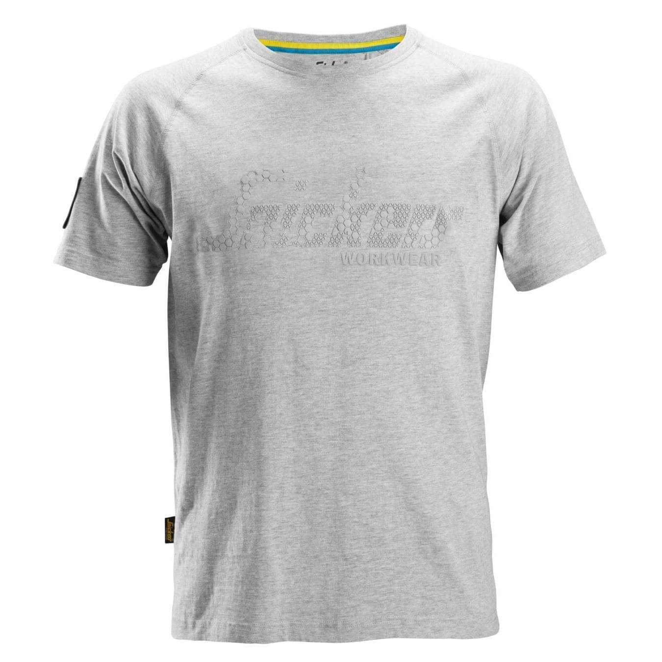 Snickers 2580 Logo T Shirt Grey Melange Main #colour_grey-melange