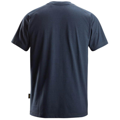 Snickers 2590 Logo T shirt Dark Navy Melange back4049792 #colour_dark-navy-melange