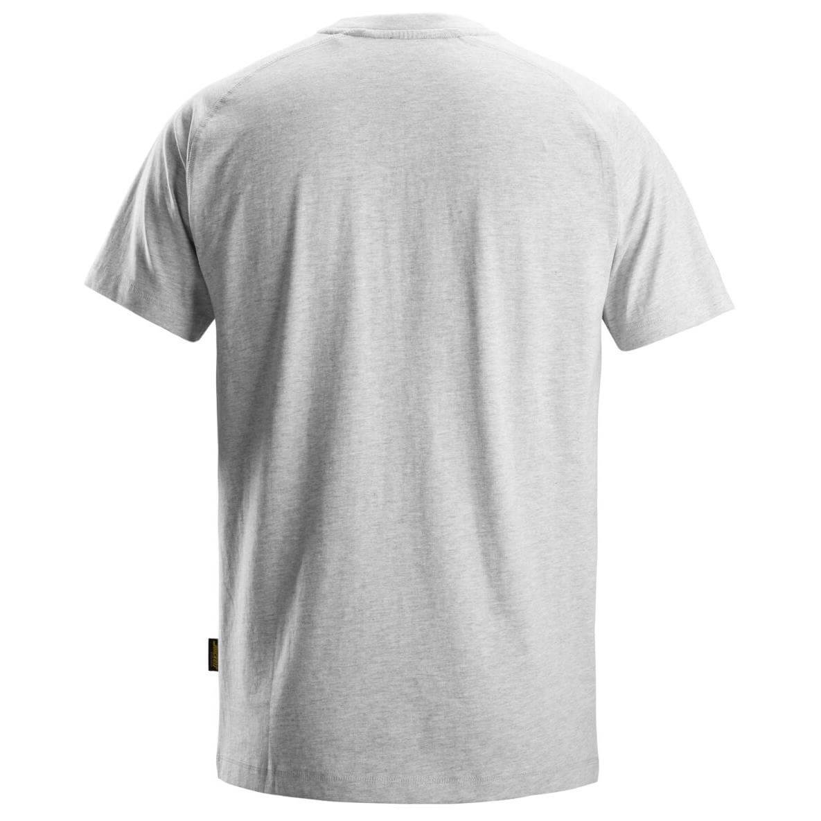 Snickers 2590 Logo T shirt Grey Melange back #colour_grey-melange