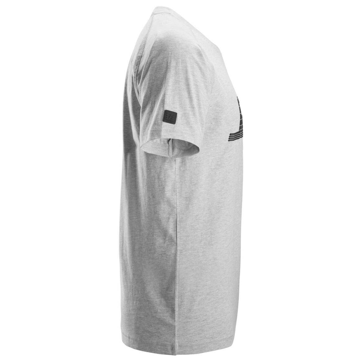 Snickers 2590 Logo T shirt Grey Melange right #colour_grey-melange