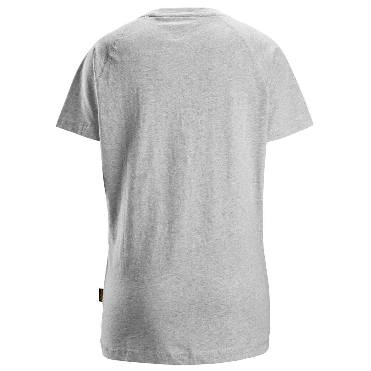 Snickers 2597 Womens Logo T shirt Grey Melange back #colour_grey-melange