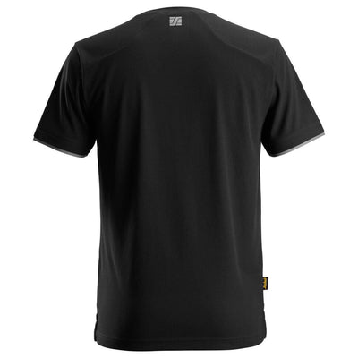 Snickers 2598 AllroundWork 37.5 Short Sleeve T shirt Black back #colour_black