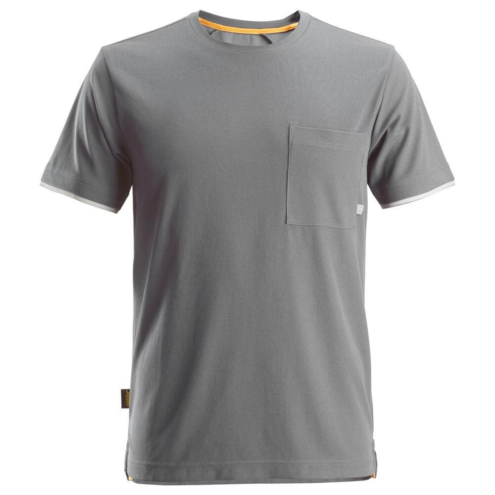 Snickers 2598 AllroundWork 37.5 Short Sleeve T shirt Grey Main #colour_grey