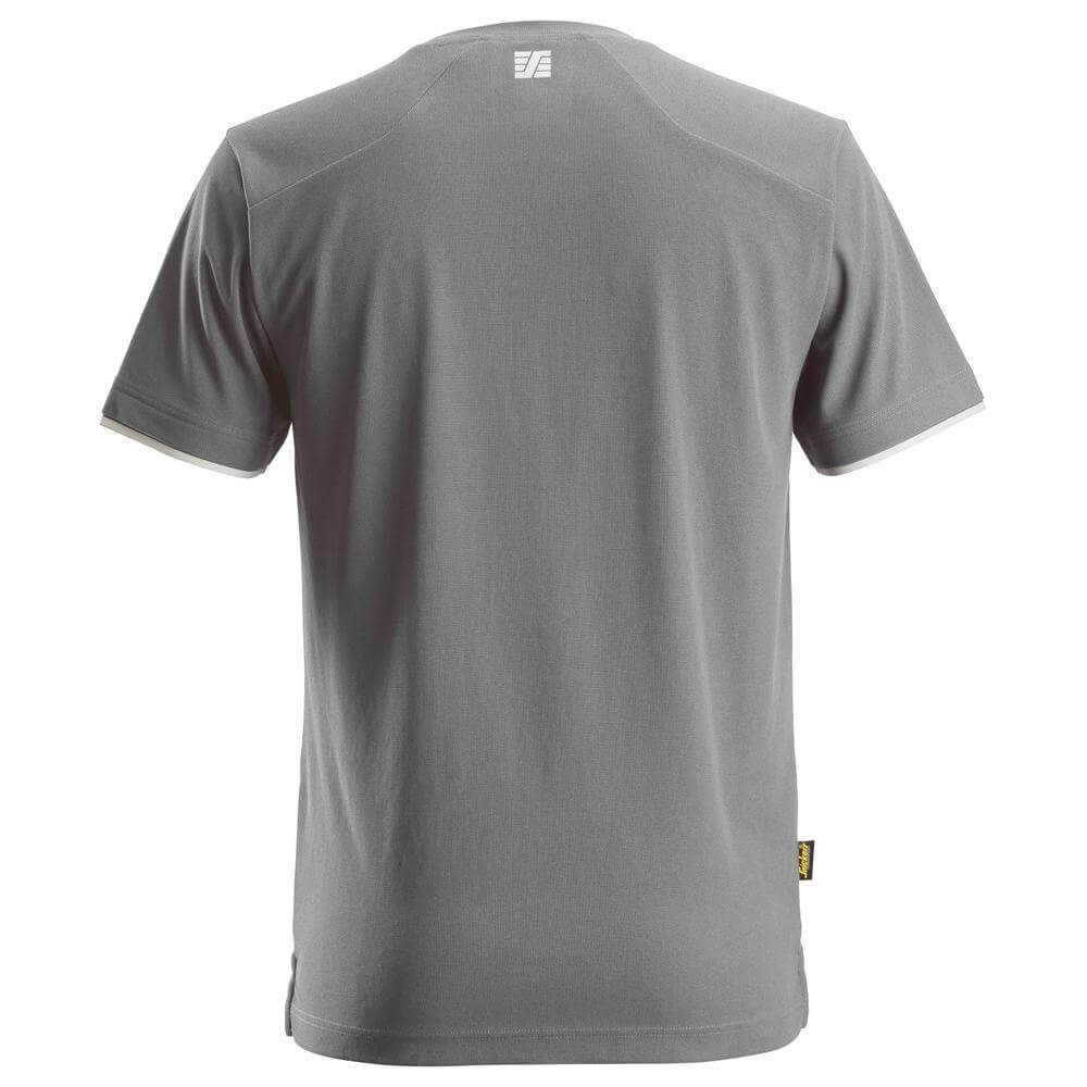 Snickers 2598 AllroundWork 37.5 Short Sleeve T shirt Grey back #colour_grey