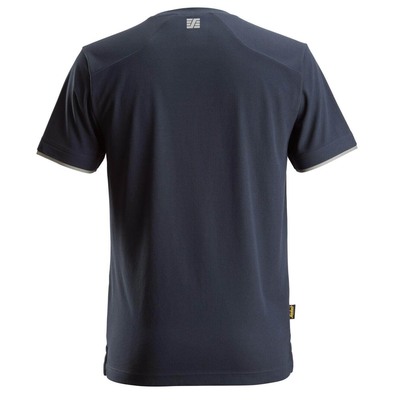 Snickers 2598 AllroundWork 37.5 Short Sleeve T shirt Navy back #colour_navy