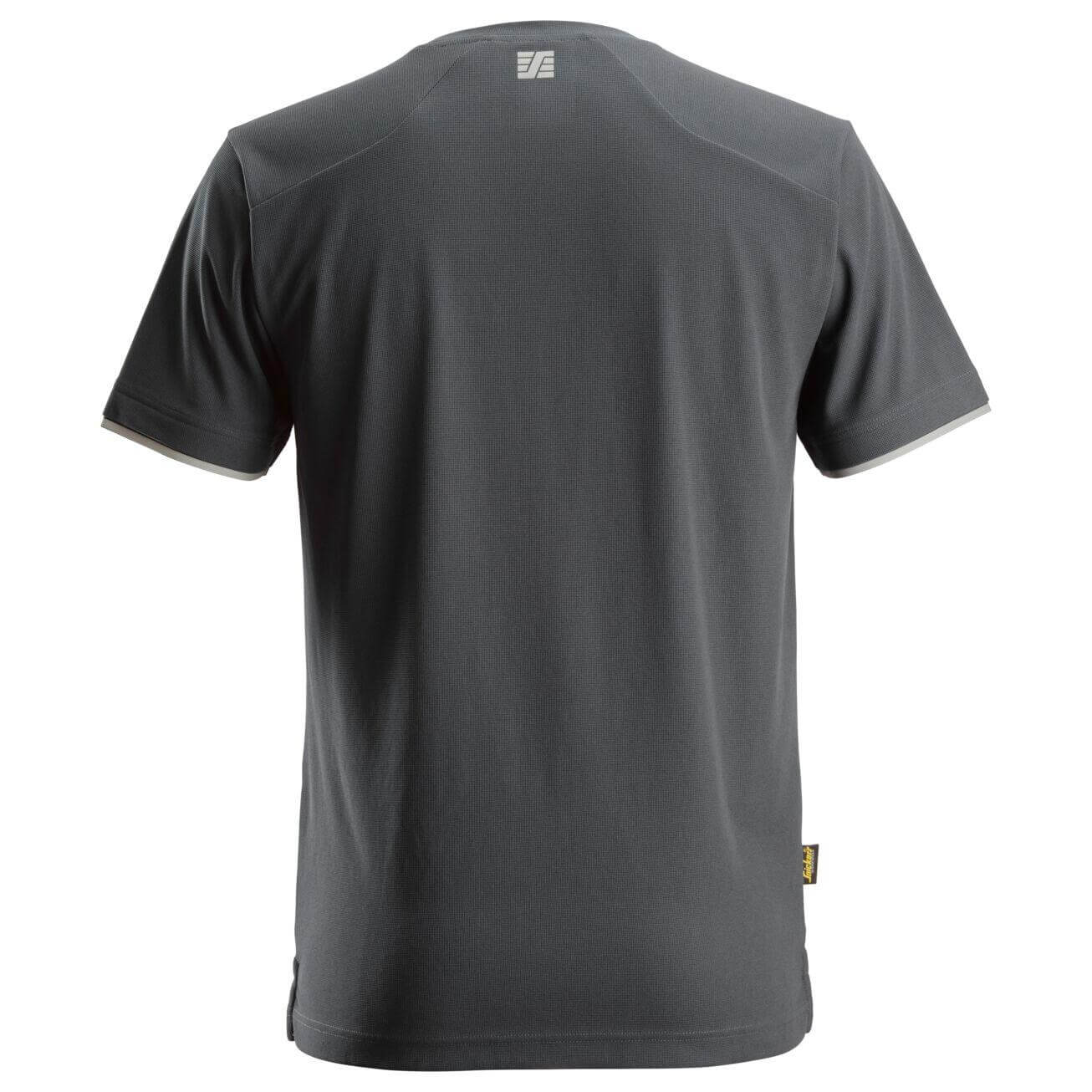 Snickers 2598 AllroundWork 37.5 Short Sleeve T shirt Steel Grey back #colour_steel-grey