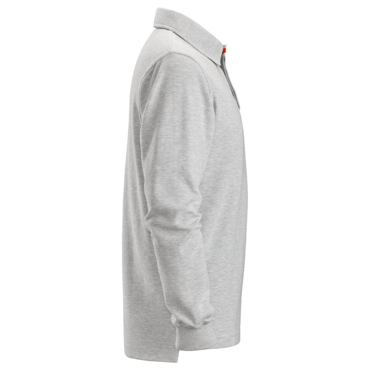 Snickers 2612 AllroundWork Rugby Shirt Grey Melange right #colour_grey-melange