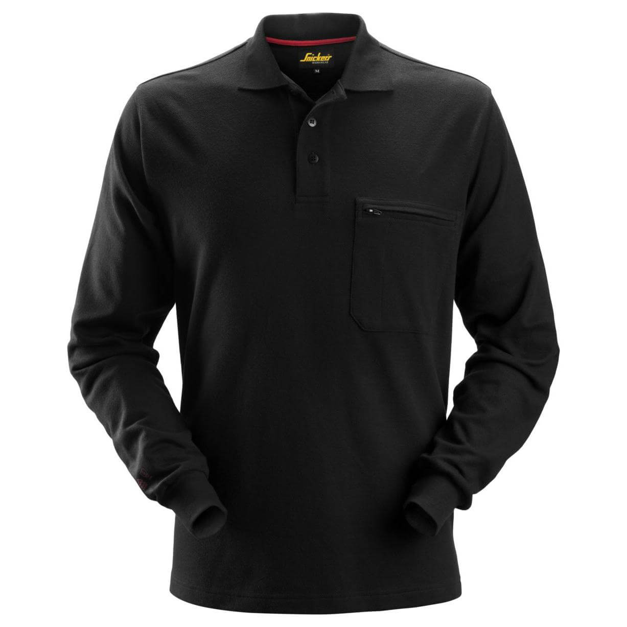 Snickers 2660 ProtecWork Long Sleeve Polo Shirt Black Main #colour_black