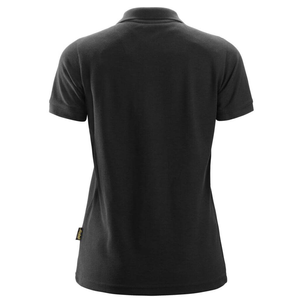 Snickers 2702 Womens Polo Shirt Black back #colour_black