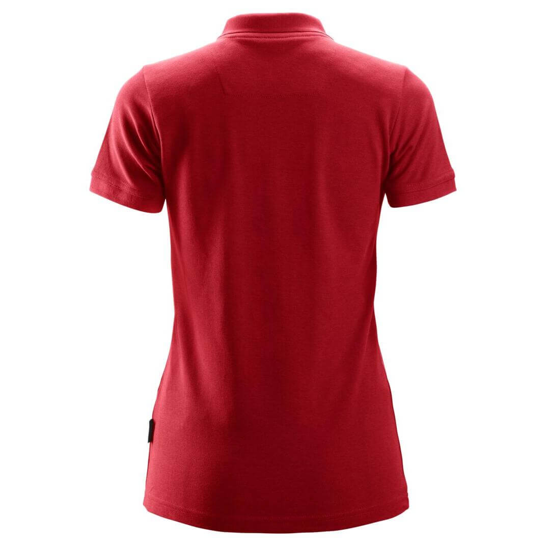 Snickers 2702 Womens Polo Shirt Chili Red back #colour_chili-red
