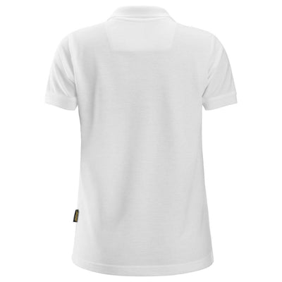 Snickers 2702 Womens Polo Shirt White back #colour_white