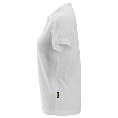 Snickers 2702 Womens Polo Shirt White left #colour_white