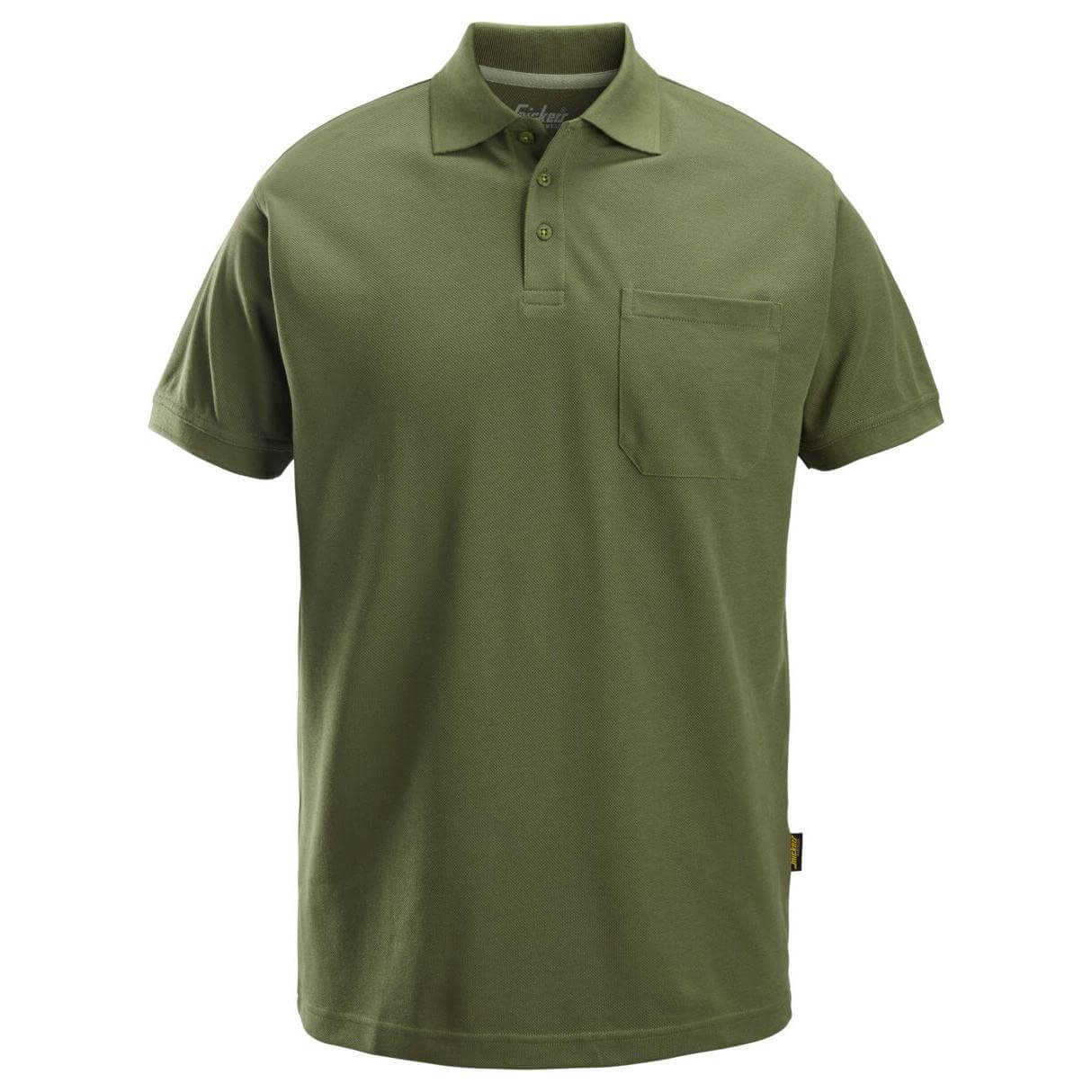 Snickers 2708 Classic Polo Shirt Khaki Green Main #colour_khaki-green