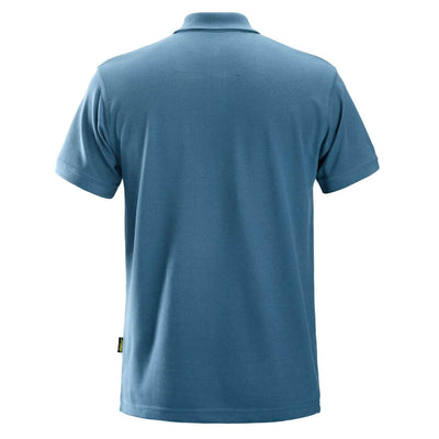 Snickers 2708 Classic Polo Shirt Ocean Blue back #colour_ocean-blue