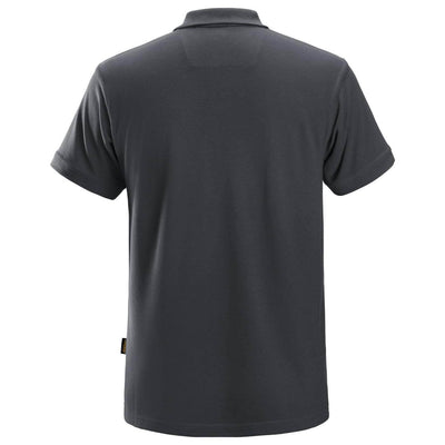 Snickers 2708 Classic Polo Shirt Steel Grey back #colour_steel-grey