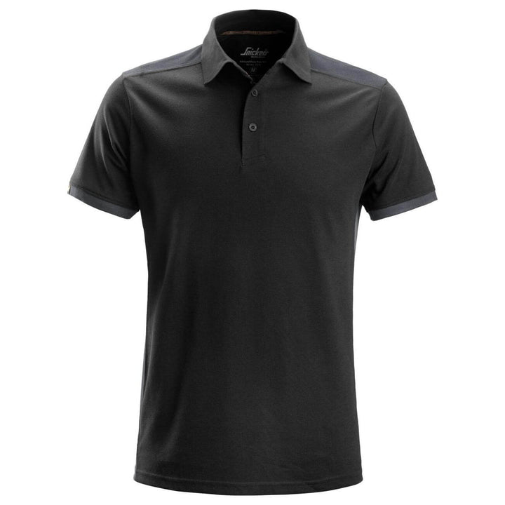 Snickers 2715 AllroundWork Polo Shirt Black Steel Grey Main #colour_black-steel-grey