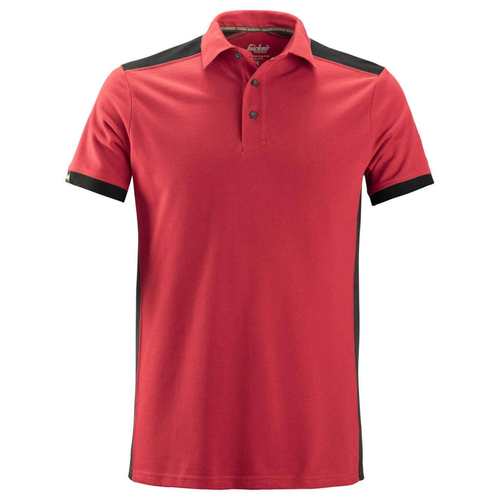 Snickers 2715 AllroundWork Polo Shirt Chili Red Black Main #colour_chili-red-black