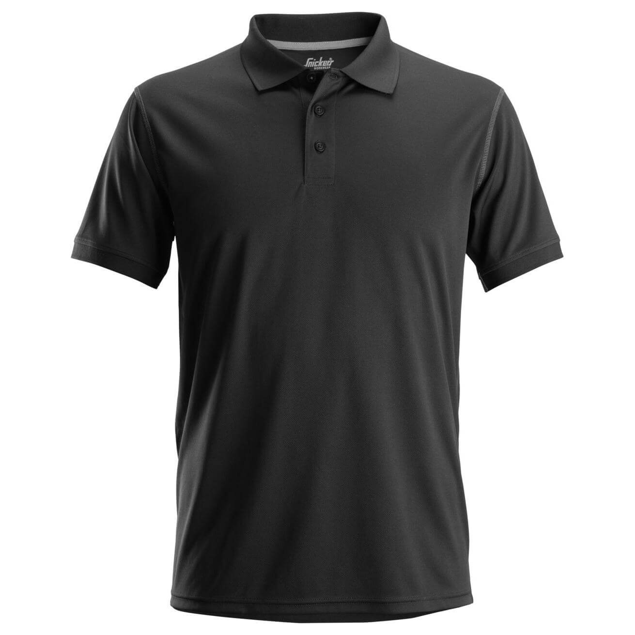 Snickers 2721 AllroundWork Lightweight Anti Odour Moisture Wicking Polo Shirt Black Main #colour_black