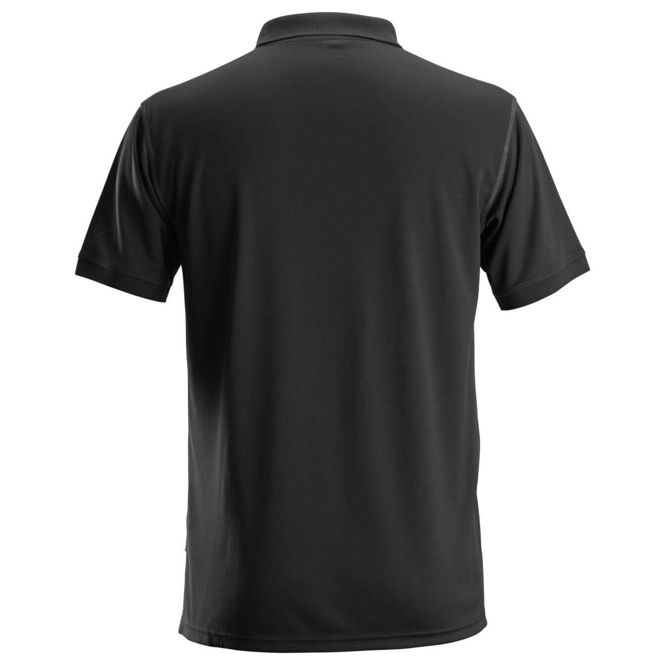 Snickers 2721 AllroundWork Lightweight Anti Odour Moisture Wicking Polo Shirt Black back #colour_black
