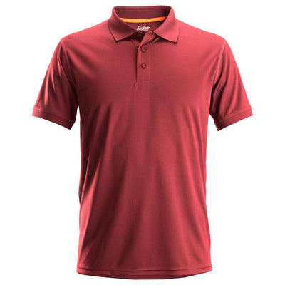Snickers 2721 AllroundWork Lightweight Anti Odour Moisture Wicking Polo Shirt Chili Red Main #colour_chili-red