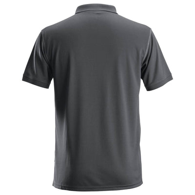 Snickers 2721 AllroundWork Lightweight Anti Odour Moisture Wicking Polo Shirt Steel Grey back #colour_steel-grey