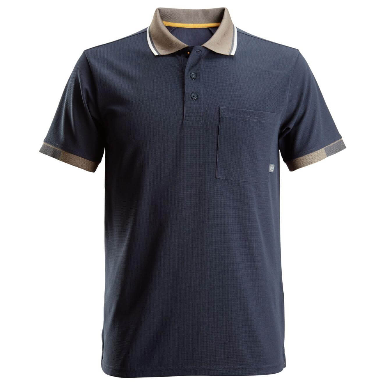 Snickers 2724 AllroundWork 37.5 Short Sleeve Moisture Wicking Polo Shirt Navy 3626874 #colour_navy