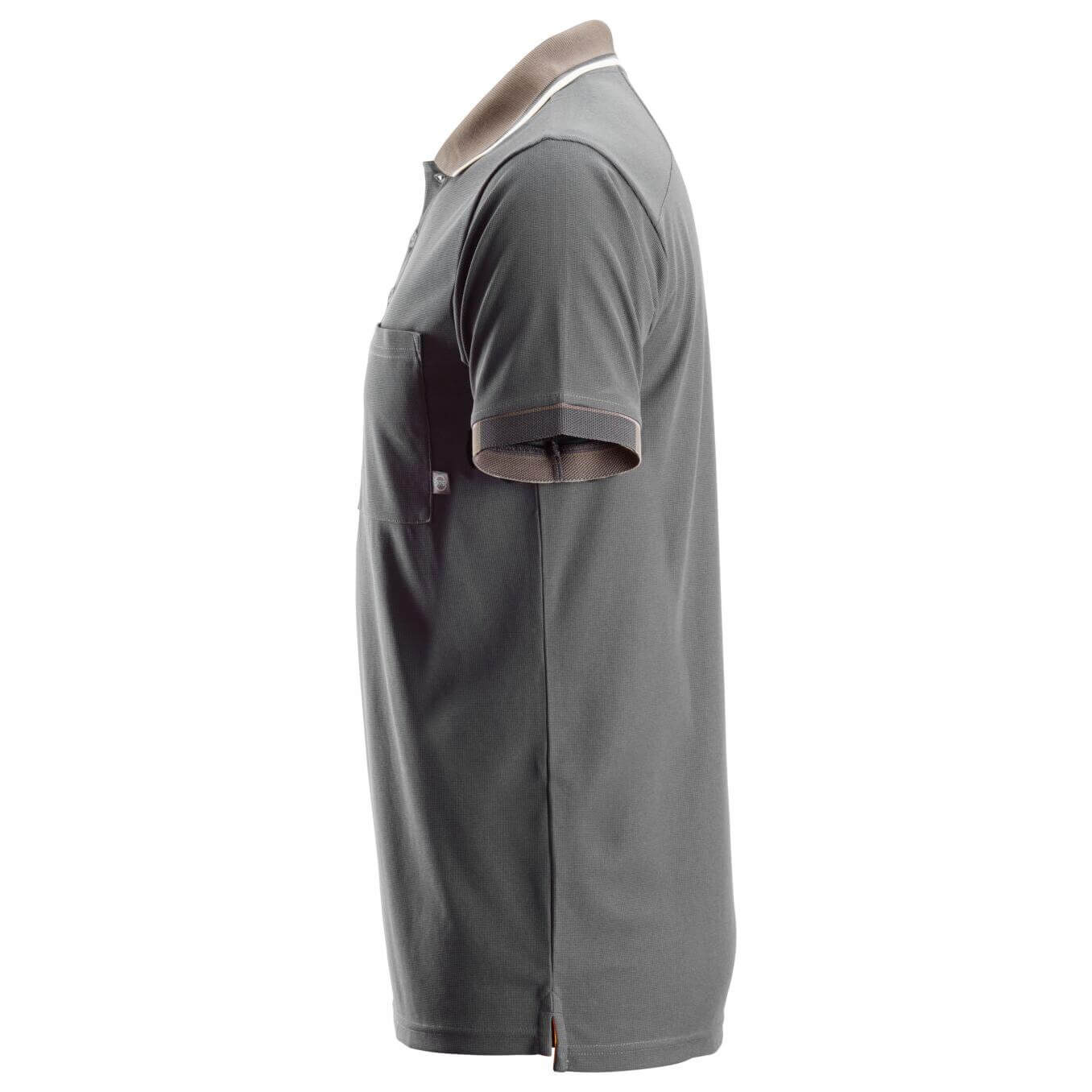 Snickers 2724 AllroundWork 37.5 Short Sleeve Moisture Wicking Polo Shirt Steel Grey left3626868 #colour_steel-grey