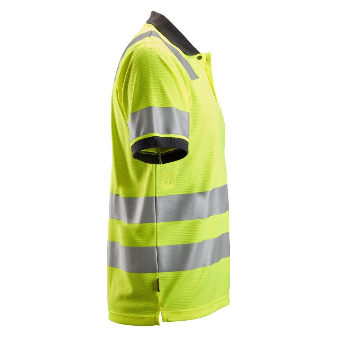 Snickers 2730 Hi Vis Polo Shirt Class 2 Hi Vis Yellow Right4018912 #colour_hi-vis-yellow