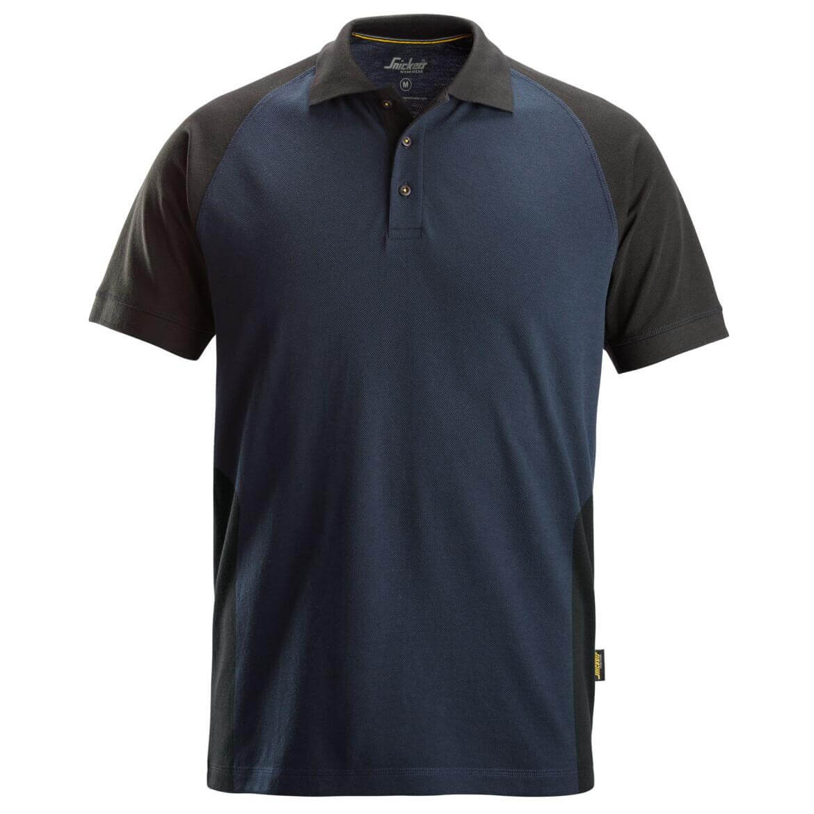 Snickers 2750 Two Coloured Polo Shirt Navy Black Main #colour_navy-black
