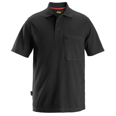 Snickers 2760 ProtecWork Short Sleeve Polo Shirt Black Main #colour_black