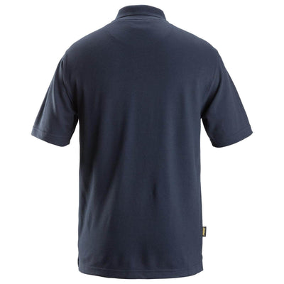 Snickers 2760 ProtecWork Short Sleeve Polo Shirt Navy back #colour_navy